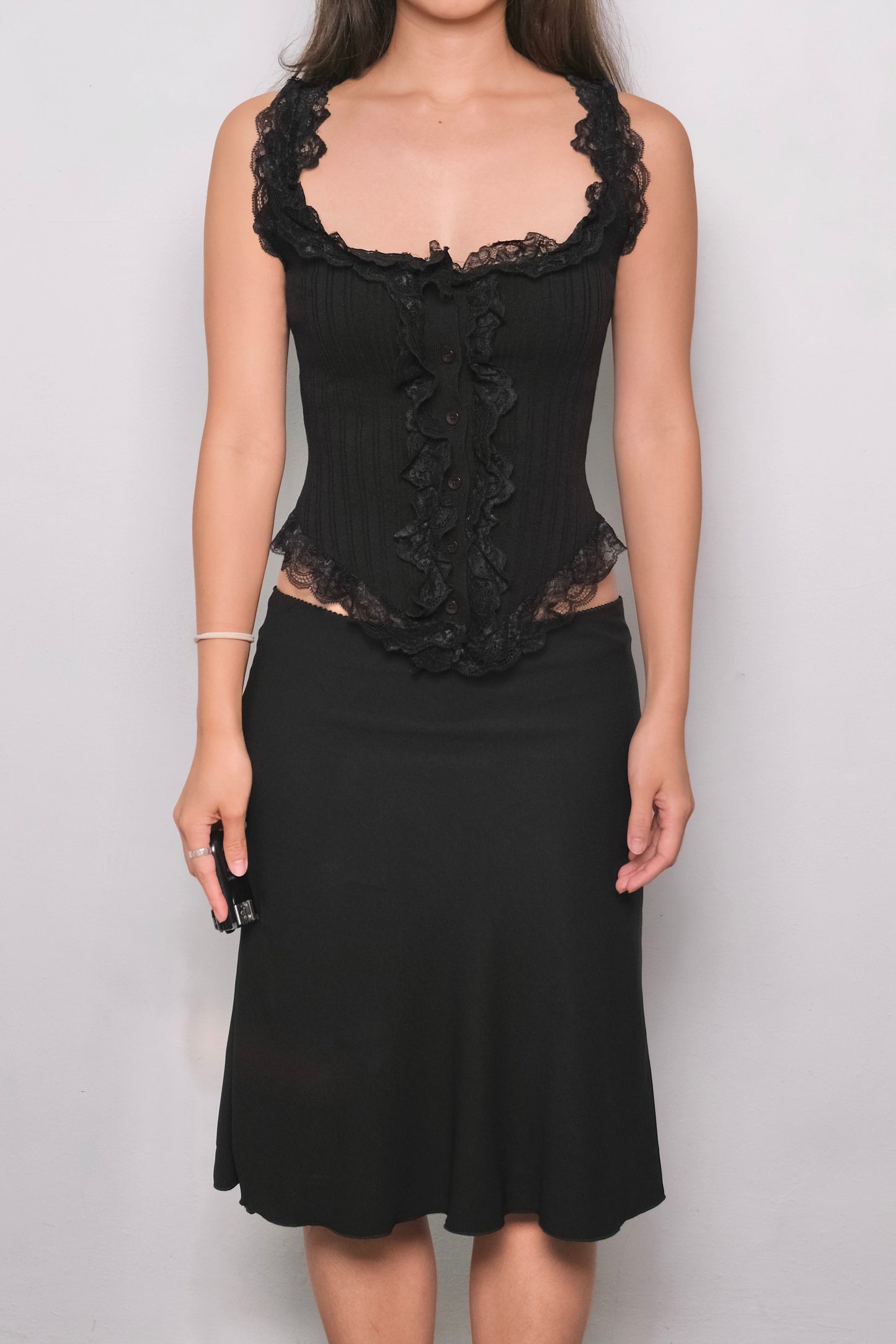 Lila Lace Top in Black