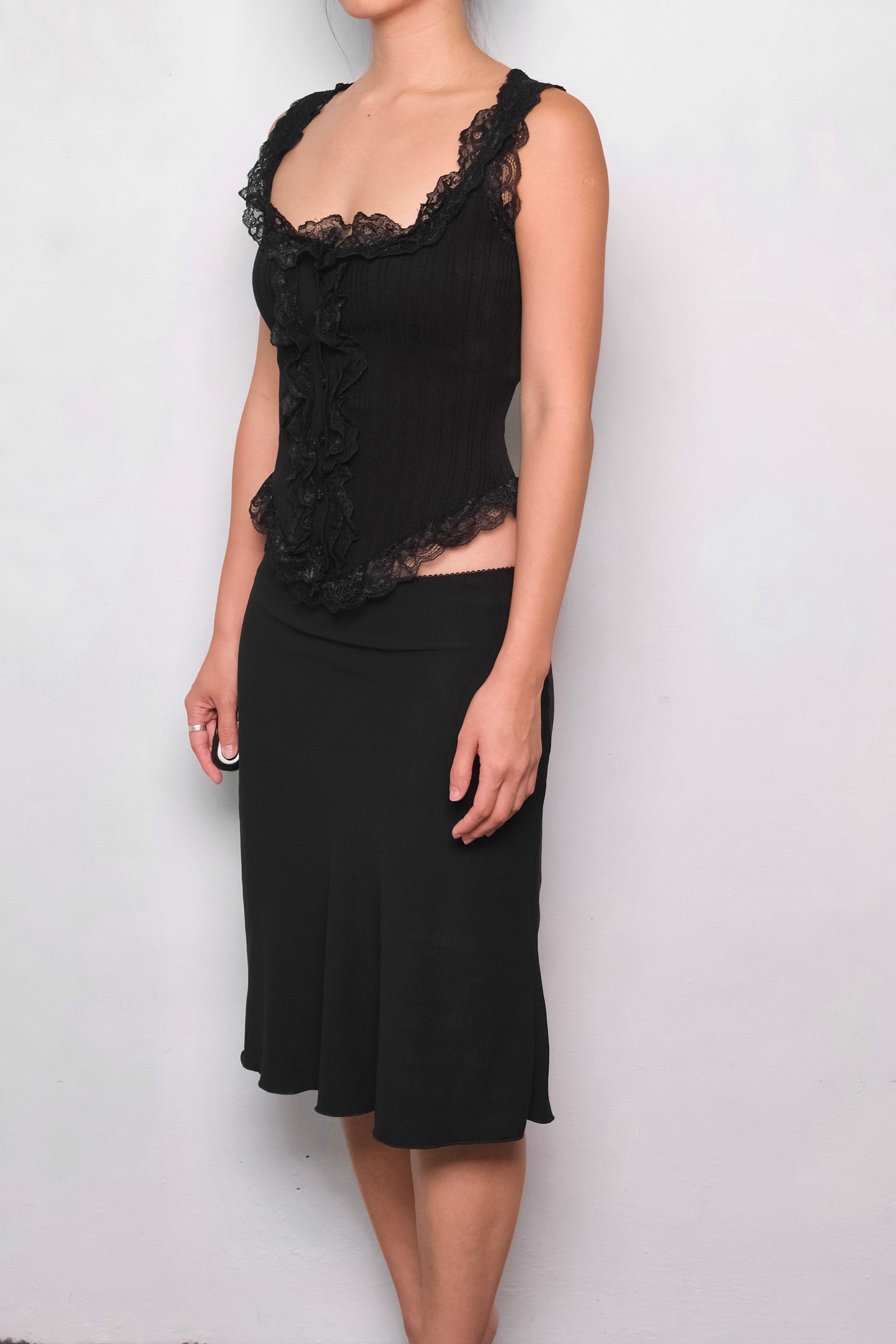 Lila Lace Top in Black