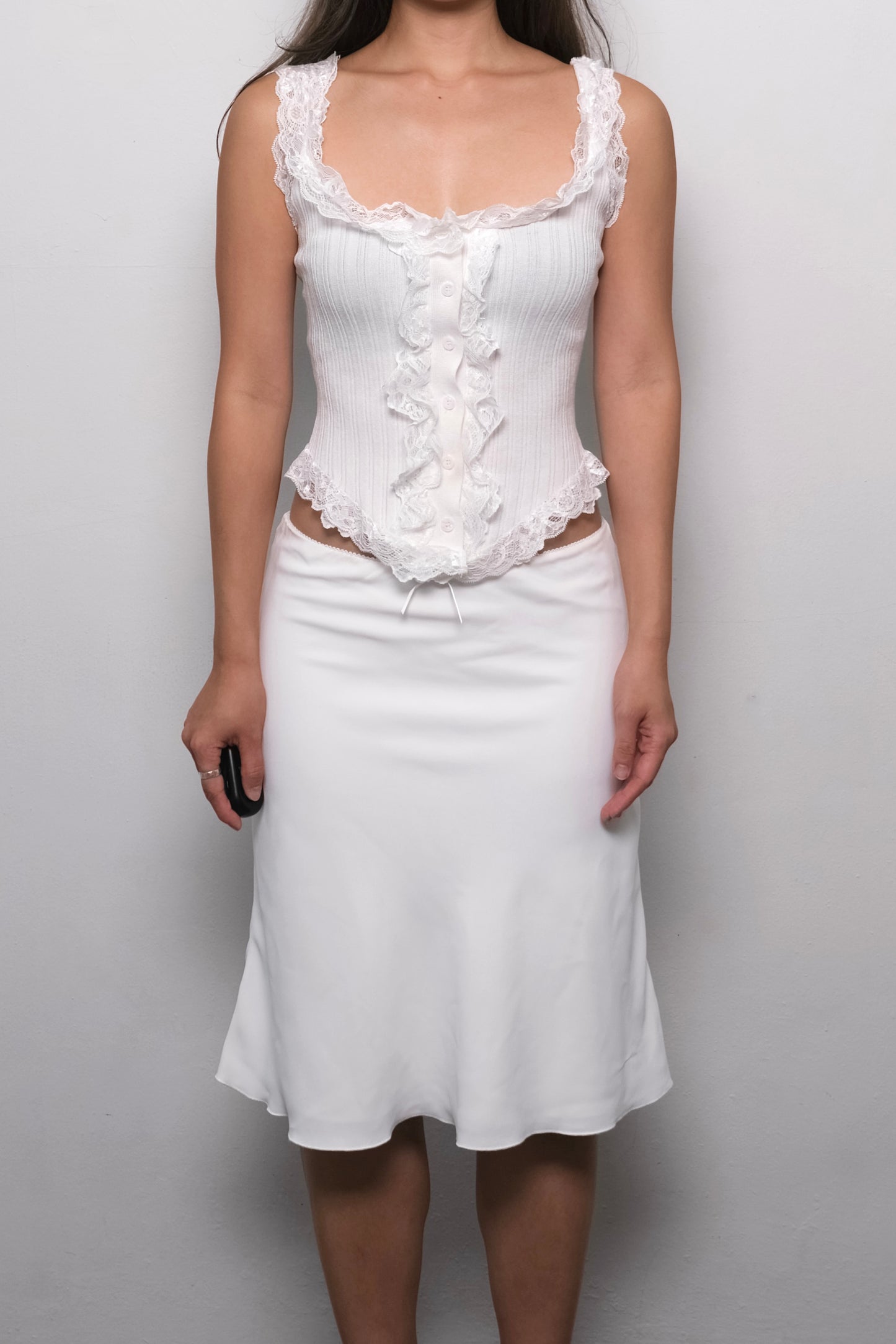 Lila Lace Top in White