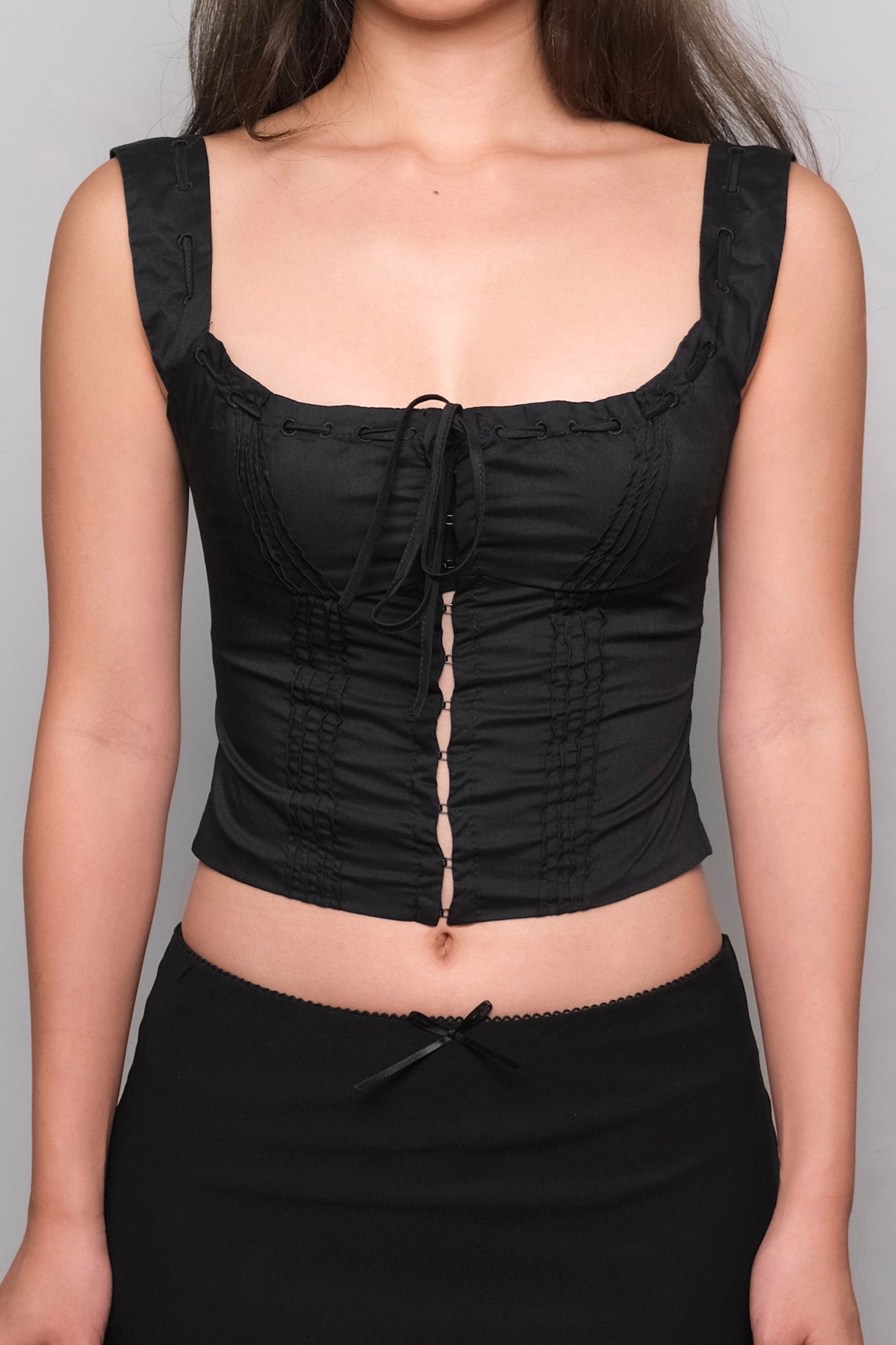 Rhea Corset Top in Black